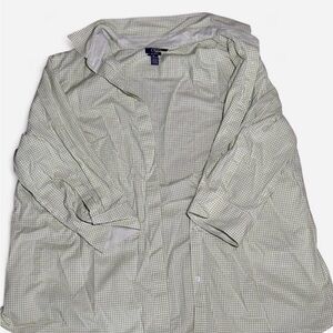Green Flannel Button-Up Shirt